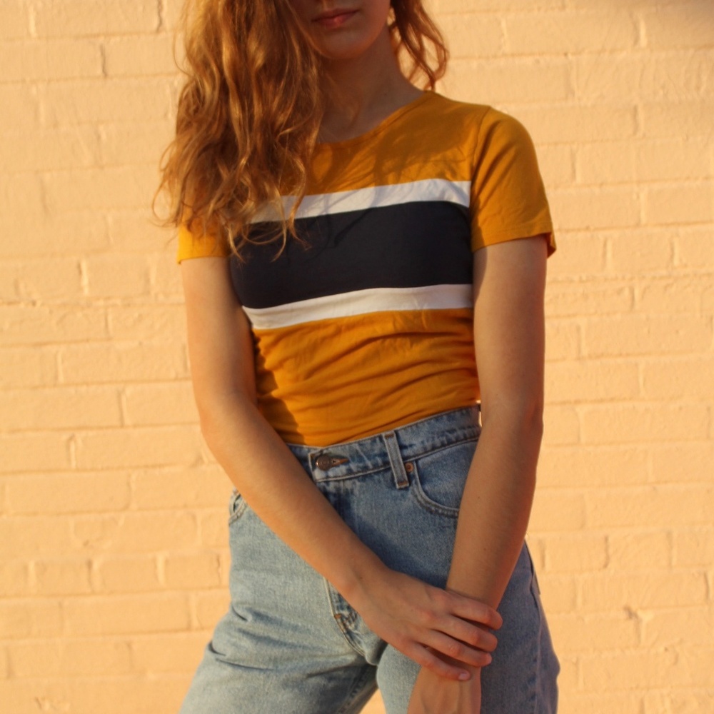 Mustard Yellow 70s top